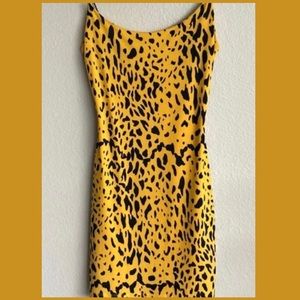 Leopard/Cheetah Animal Print Stretchy Mini Dress